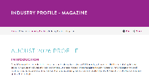 Image of the cover of publication titled Industry profile : magazine / August 2026