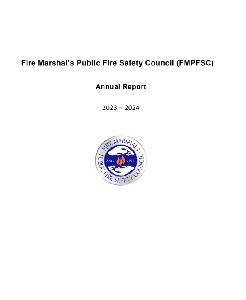 Image of the cover of publication titled  Annual report / Fire Marshal&rsquo;s Public Fire Safety Council 2023/24
