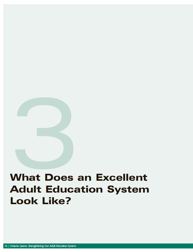 What Does an Excellent Adult Education S – Publications Ontario