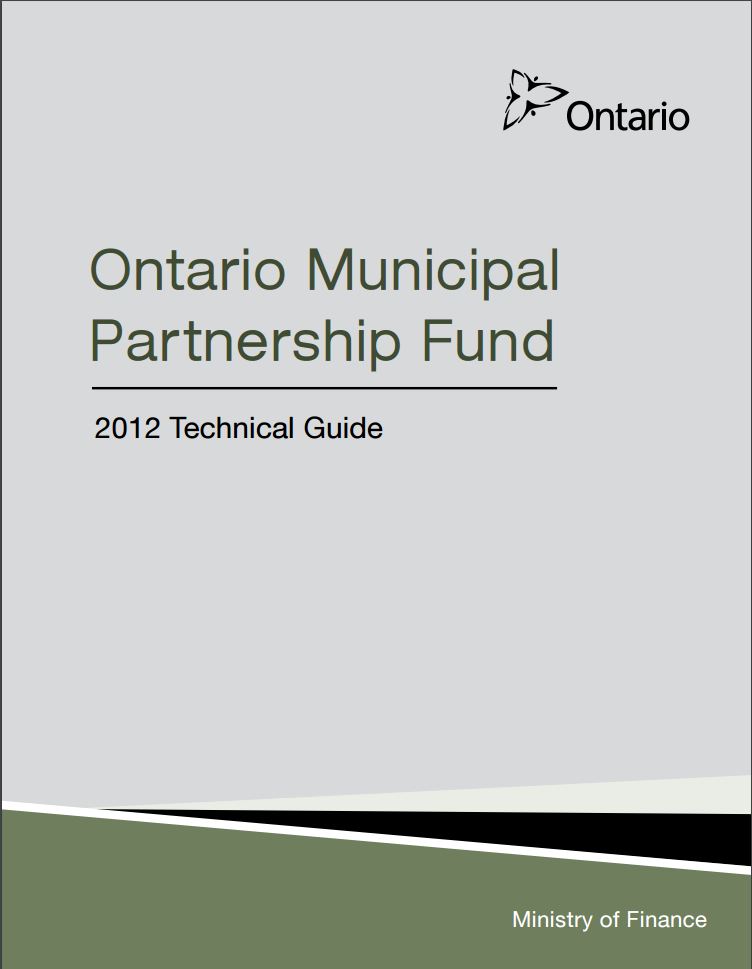 Ontario Municipal Partnership Fund 201 Publications Ontario