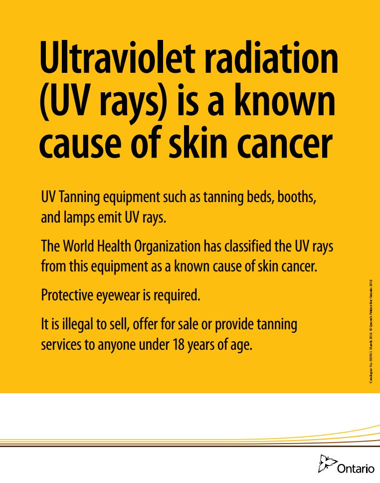 Ultraviolet radiation (UV rays) is a kno Publications Ontario