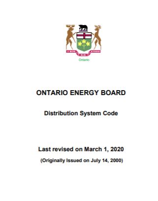 Distribution System Code. – Publications Ontario
